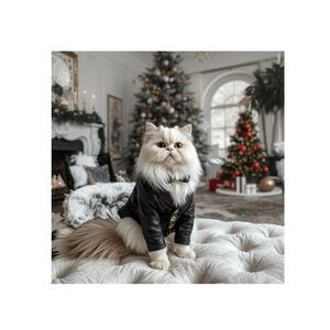 HANDCRAFTED digital art print of high quality like a poster Chic cat image